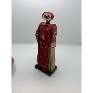 Gas Pump Decor Vintage Looking Resin Red Replica Miniature